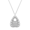 Planchette - Lotus Flower Solid Silver Pendant