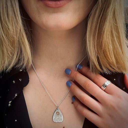 Planchette - All Seeing Eye Pendant Solid Silver